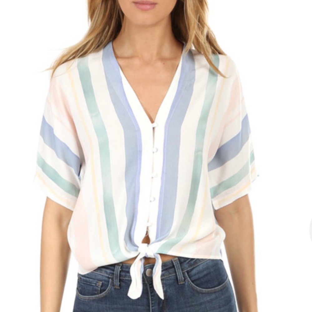 Rails Thea Watercolor Striped Top NWT Small